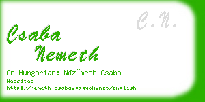 csaba nemeth business card